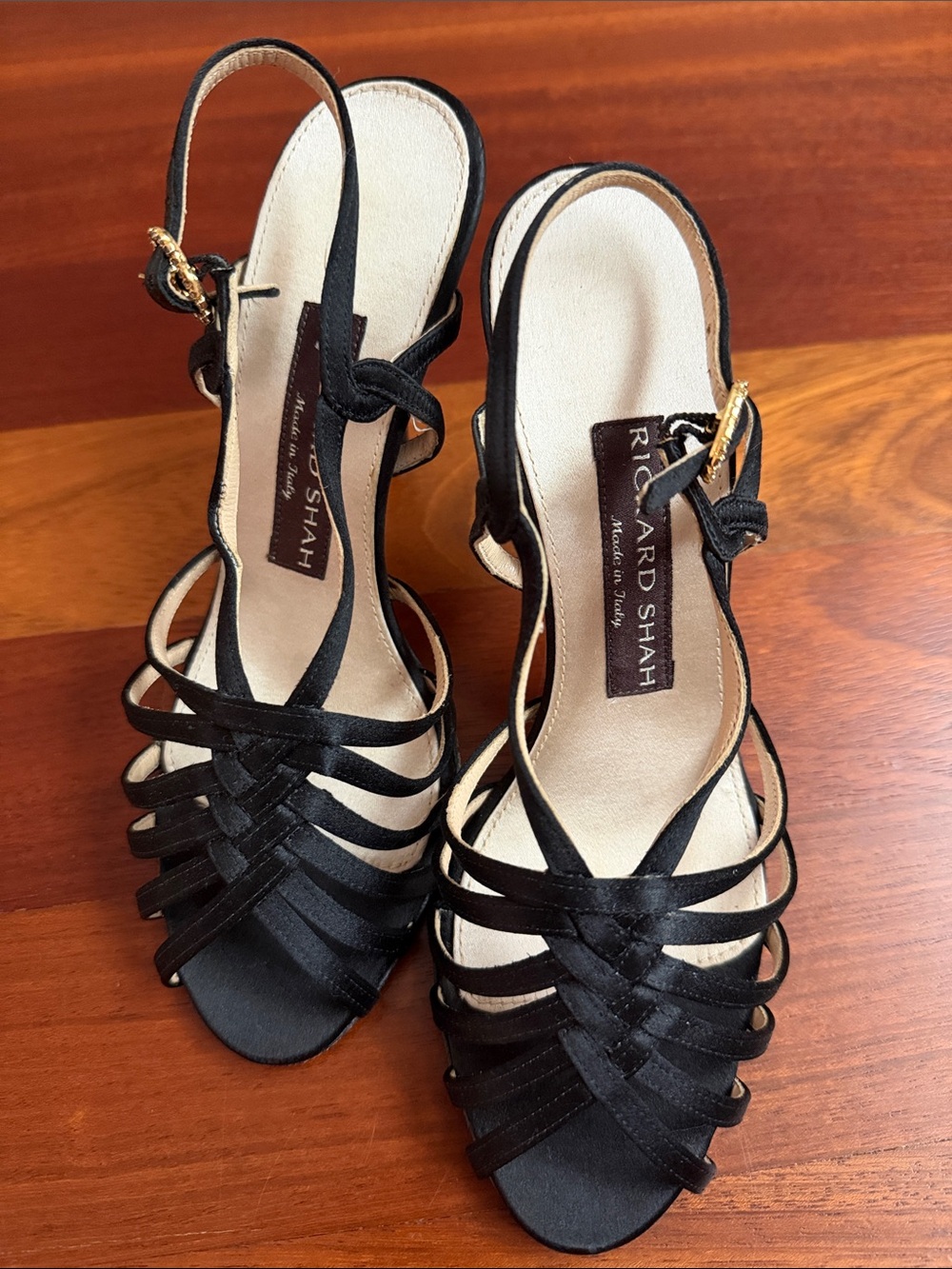 Black Strappy Slingback Heels